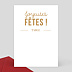 Marque-tables de Noël Jeu typographique 