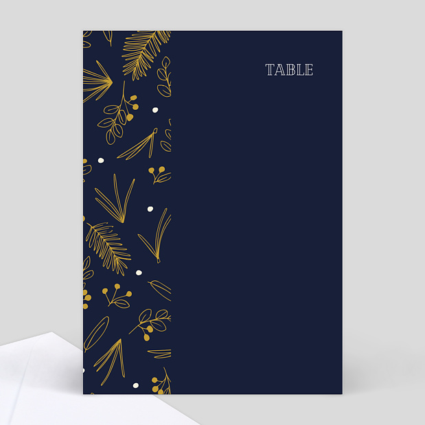 Marque-Table Noël Champêtre Verso