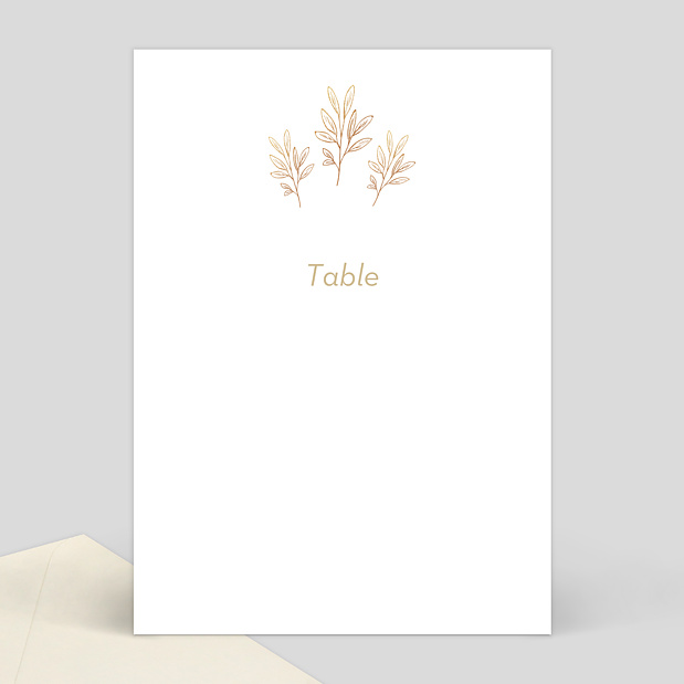 Marque-Table Noël Fleurs Ocre Verso
