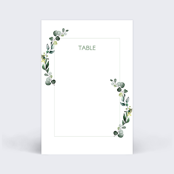 Marque-table Mariage Couronne Eucalyptus