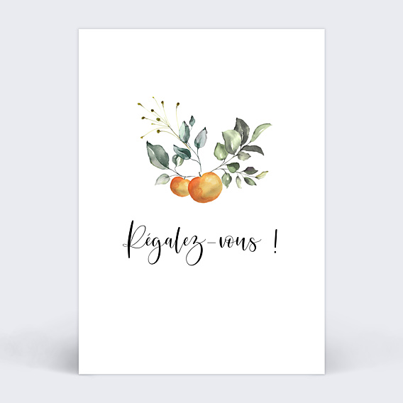 Marque-table Mariage Agrumes
