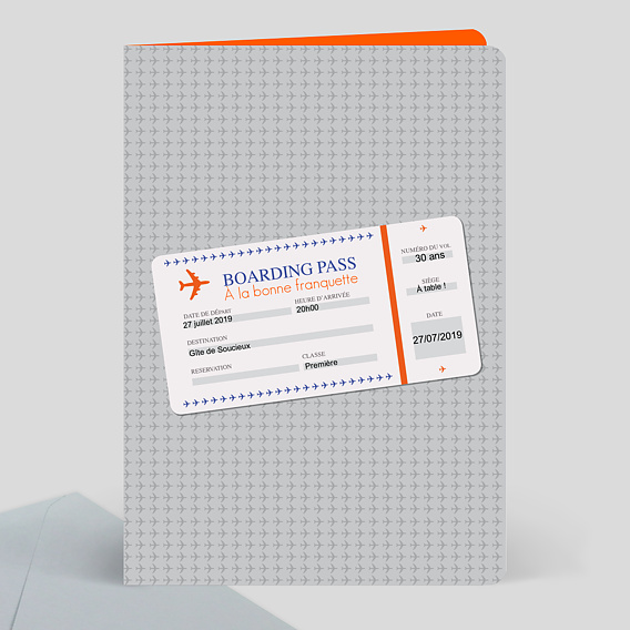 Menu Anniversaire Billet d'Avion