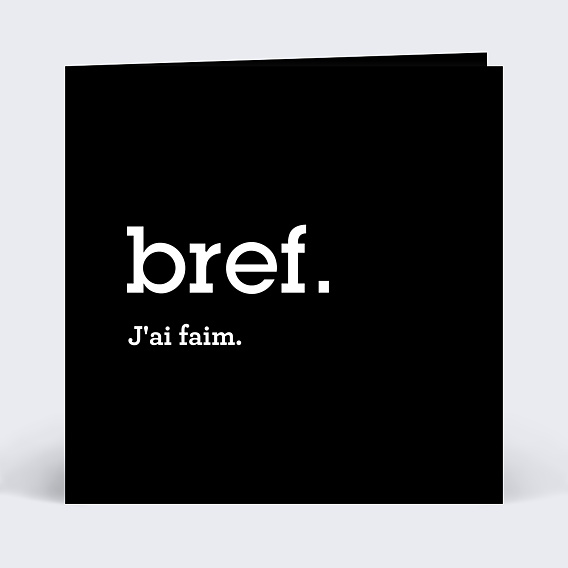 Menu anniversaire Bref