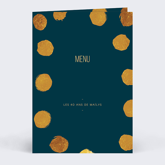 Menu anniversaire Graphique Chic