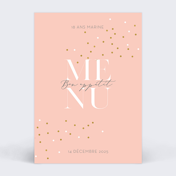 Menu anniversaire Milestone Petits Pois