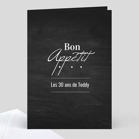 Menu Anniversaire Photomaton Ardoise