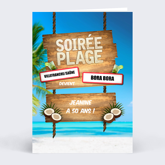 Menu anniversaire Plage