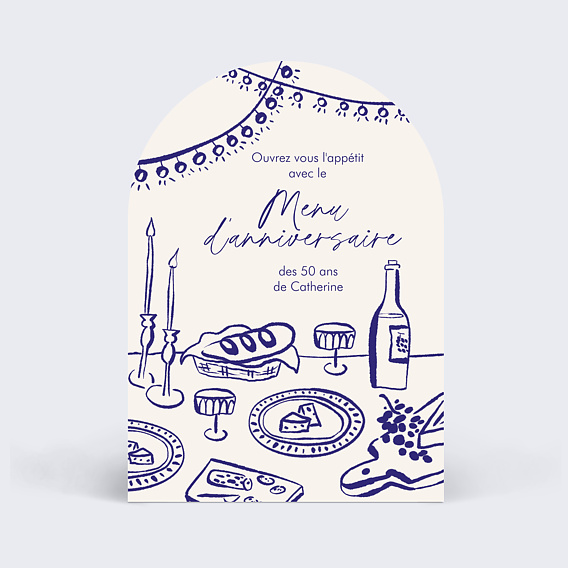 Menu anniversaire Restaurant
