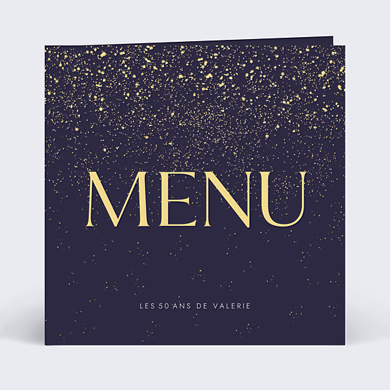 Menu Anniversaire Pluie de Fête