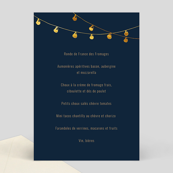 Menu anniversaire Guinguette Verso