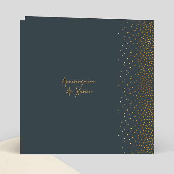 Menu anniversaire Élégance Verso