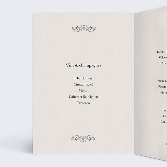 Menu anniversaire La Revue Intérieur Gauche