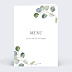 Menu Anniversaire Couronne Eucalyptus Minimaliste