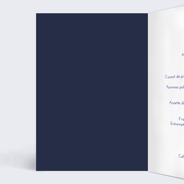 Menu anniversaire Bulles dorées Intérieur Gauche