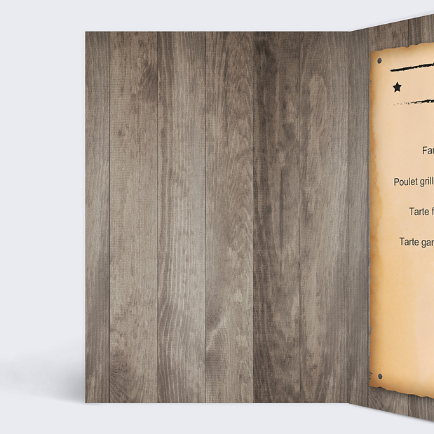 Menu Anniversaire Wanted Intérieur Gauche