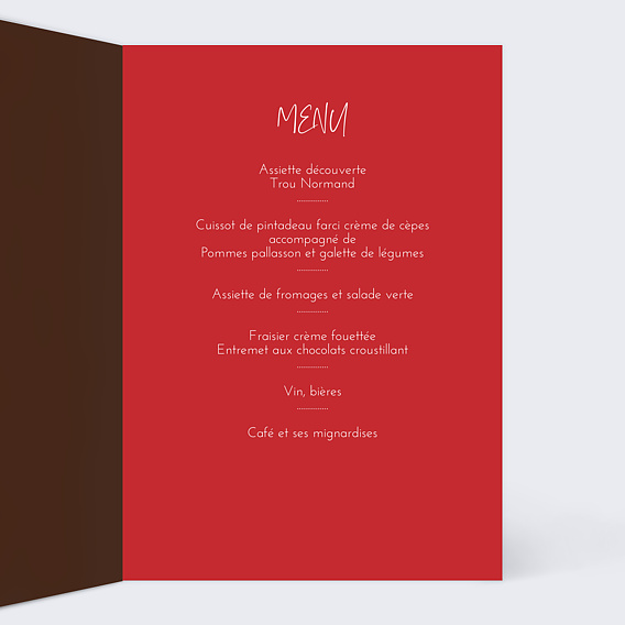 Menu anniversaire Devine Qui C'est Intérieur Droit