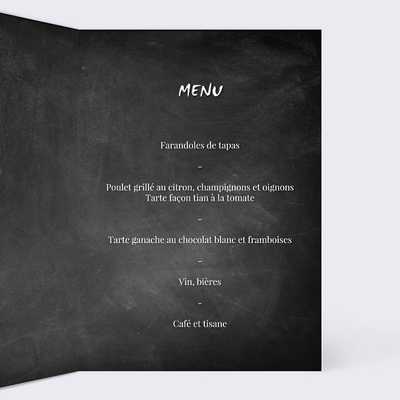 Menu Anniversaire Ardoise Avant Après