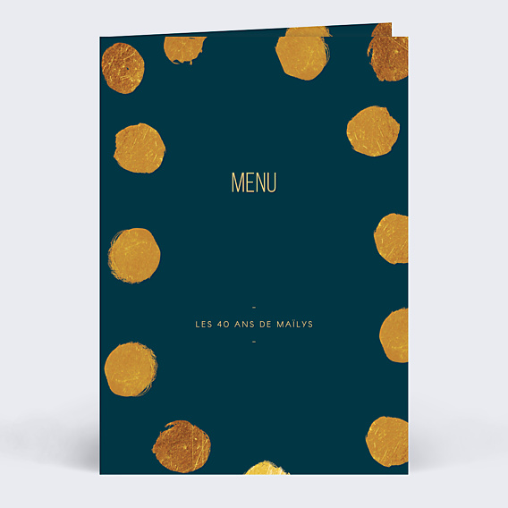 Menu Anniversaire Graphique Chic