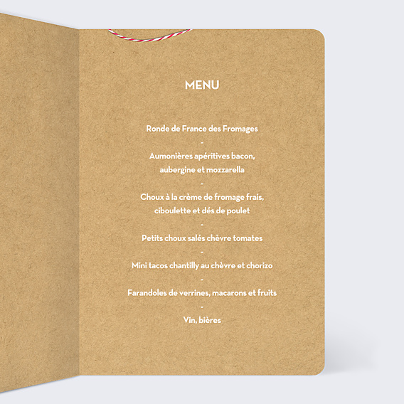 Menu Anniversaire Boarding Pass