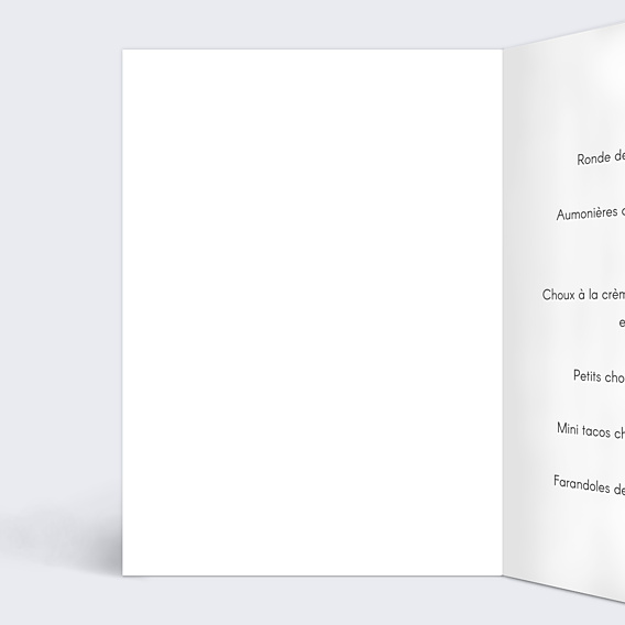 Menu Anniversaire Typographie Cadre