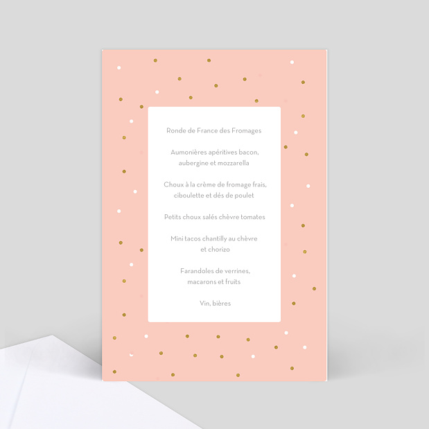 Menu Anniversaire Milestone Petits Pois Verso