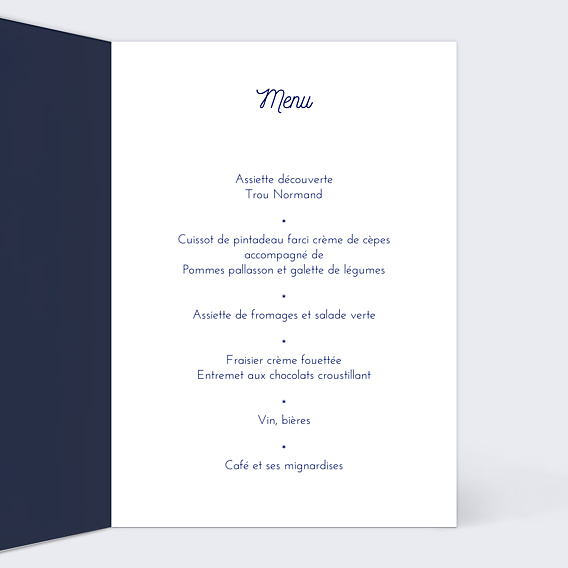 Menu Anniversaire Bulles Ocre