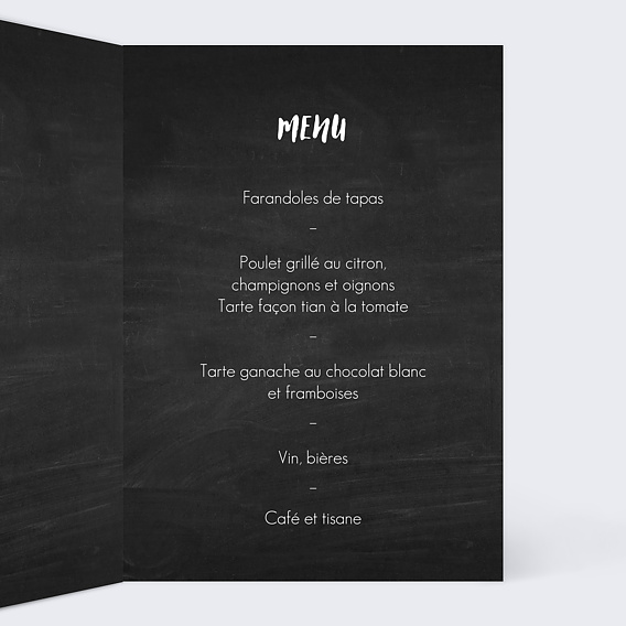 Menu anniversaire Étapes de Vie Intérieur Droit