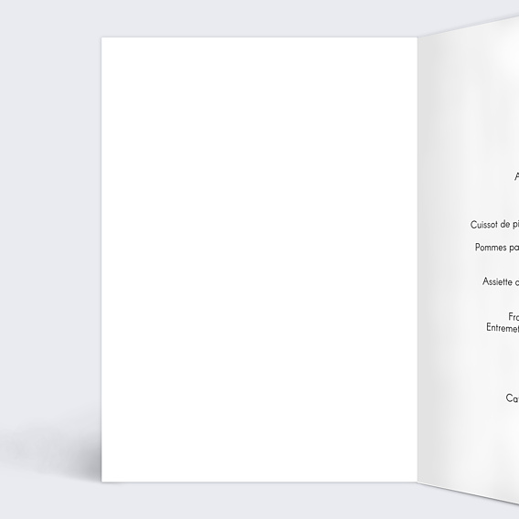 Menu anniversaire Charme Classique Intérieur Gauche