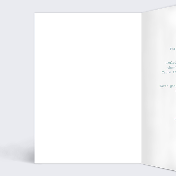 Menu anniversaire Album Photo Intérieur Gauche