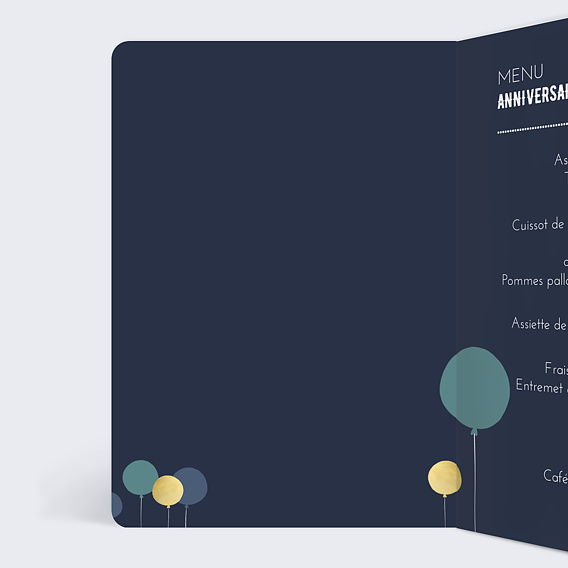 Menu anniversaire Balloons Intérieur Gauche