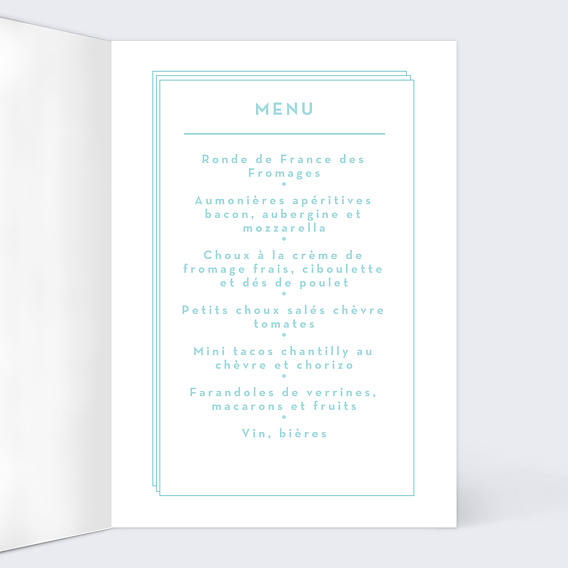 Menu anniversaire Double Filet Intérieur Droit