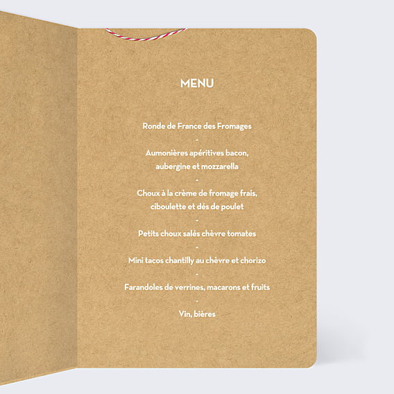 Menu Anniversaire Boarding Pass