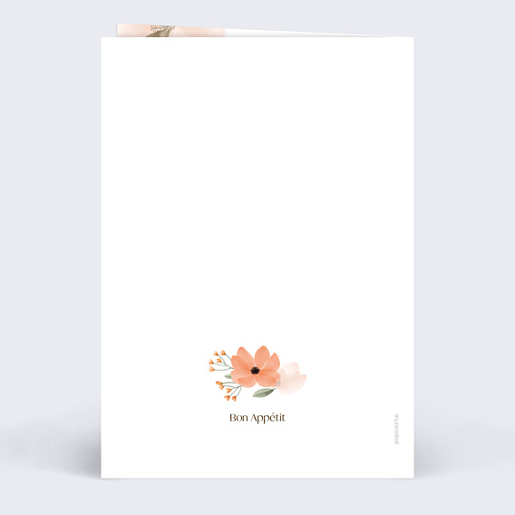 Menu anniversaire Couronne Printanière Verso