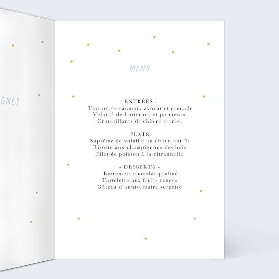 Menu Anniversaire Anniversaire Pétillant