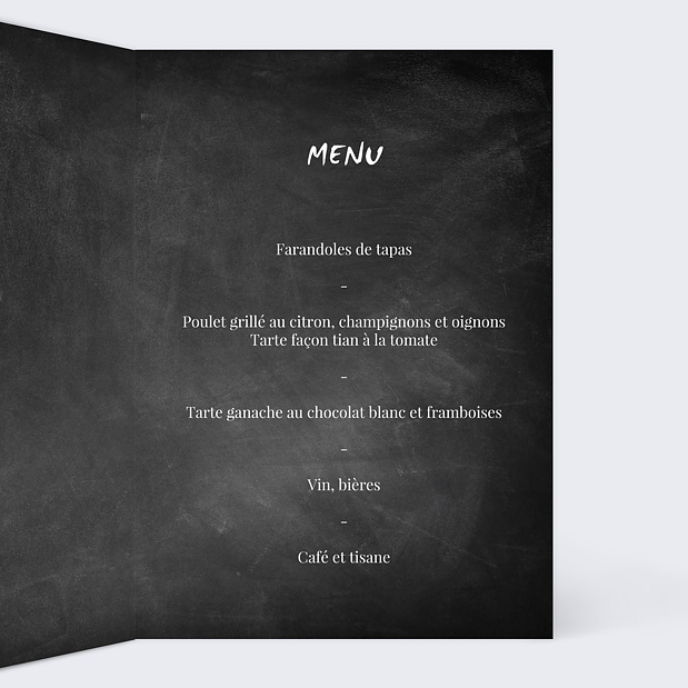 Menu anniversaire Ardoise avant après Intérieur Droit