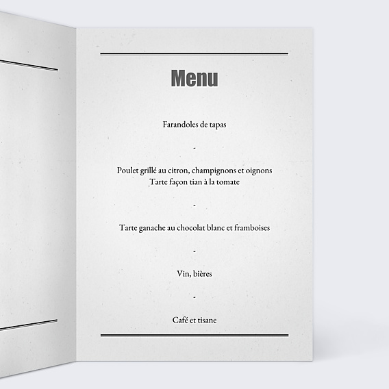 Menu Anniversaire Journal