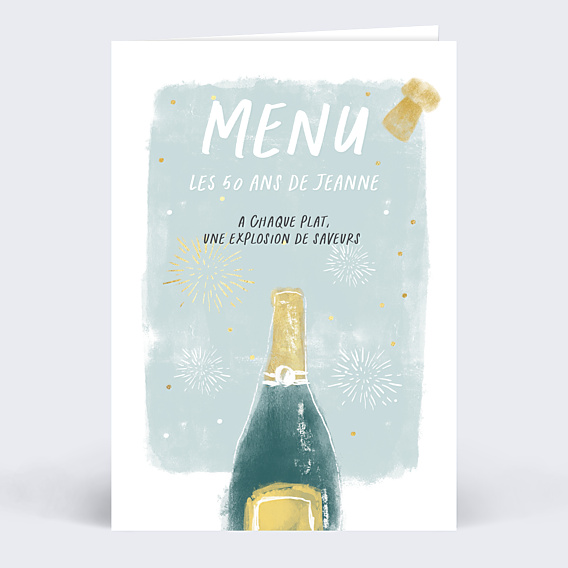Menu Anniversaire Anniversaire Pétillant