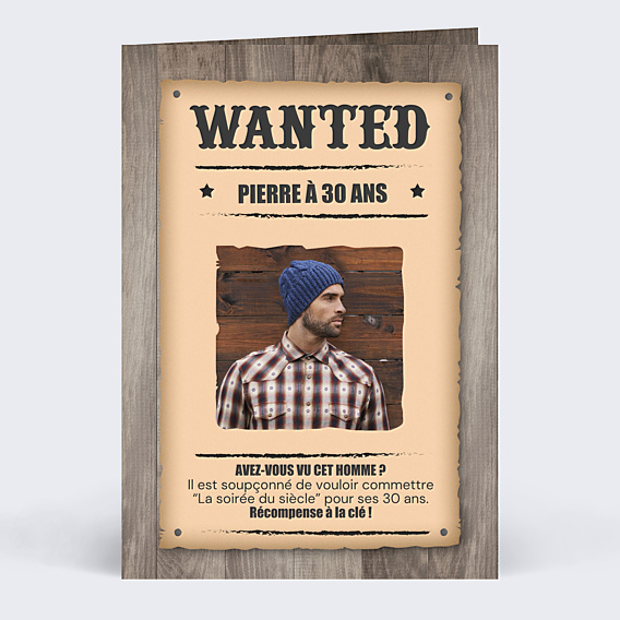 Menu Anniversaire Wanted
