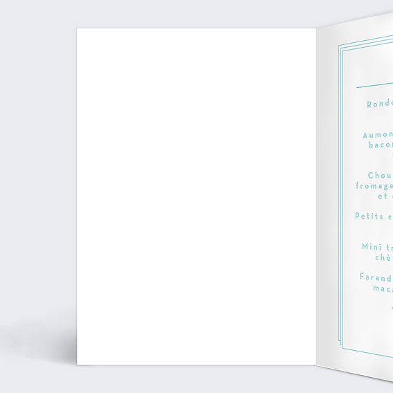 Menu anniversaire Double Filet Intérieur Gauche