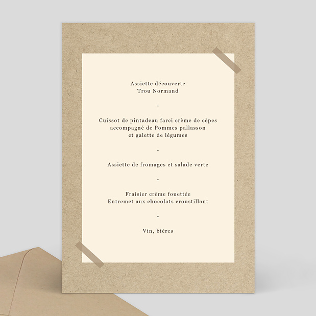 Menu Anniversaire Bonne Cuvée Verso