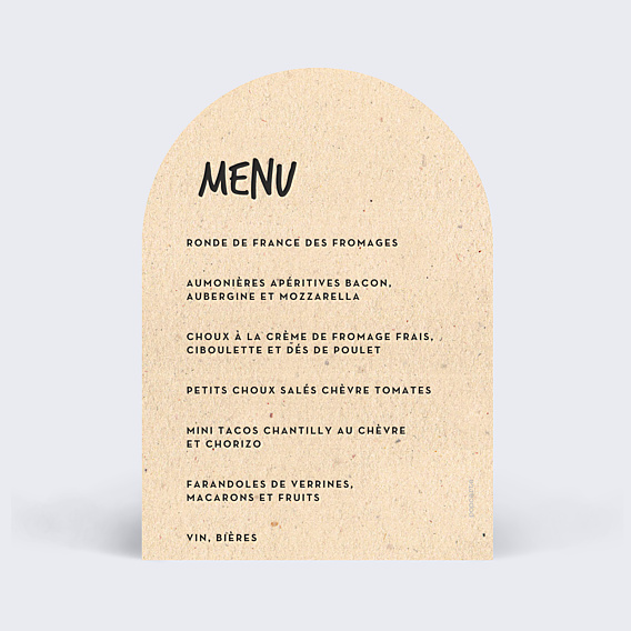 Menu Anniversaire Bière Pression
