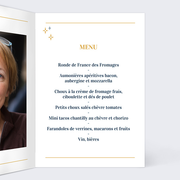 Menu anniversaire 2 en 1 Intérieur Droit