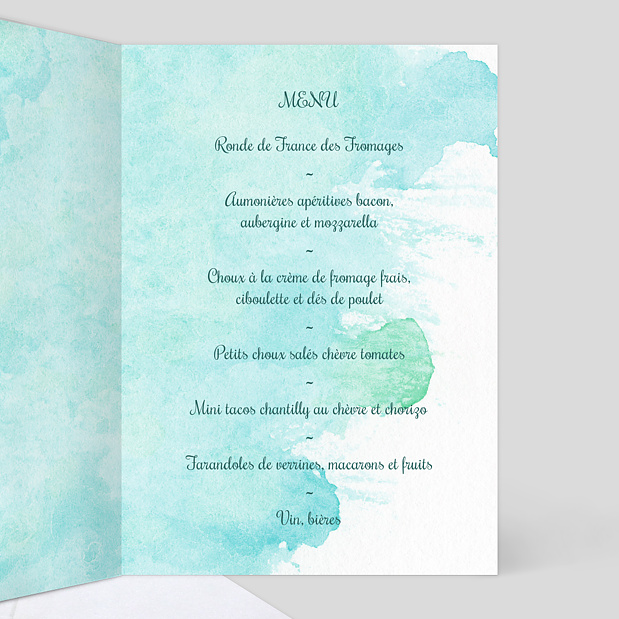 Menu anniversaire flashback 50 ans Intérieur Droit