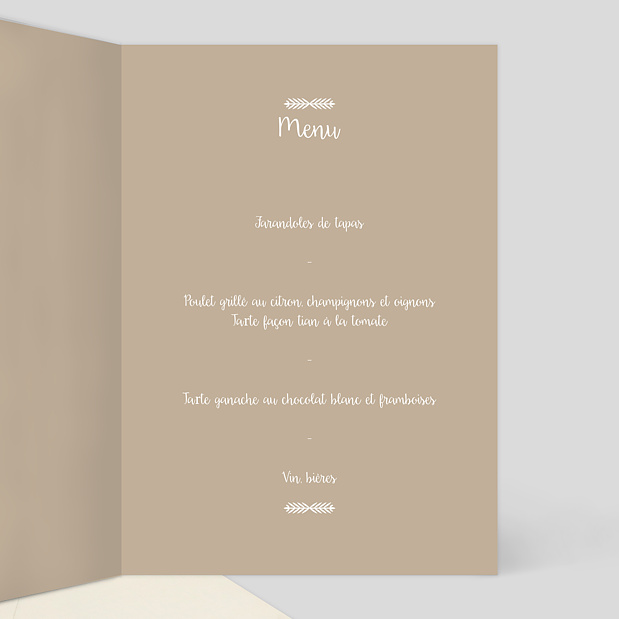Menu Anniversaire Photomaton Intérieur Droit