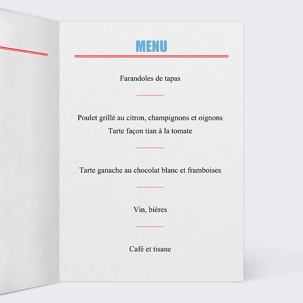Menu Anniversaire Rétrospective Intérieur Droit