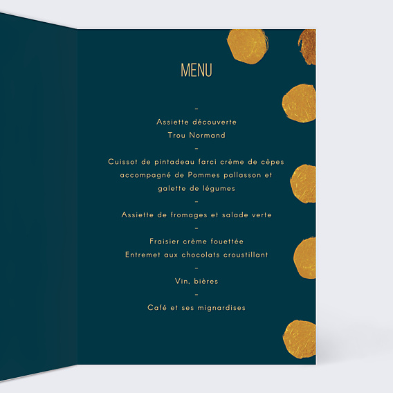 Menu Anniversaire Graphique Chic