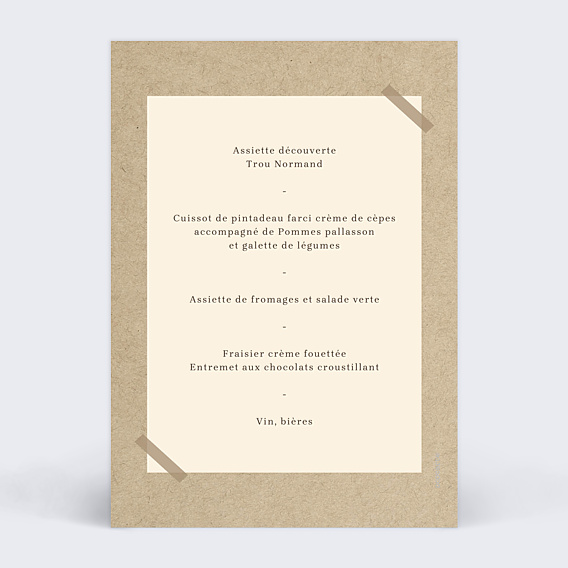 Menu Anniversaire Bonne Cuvée