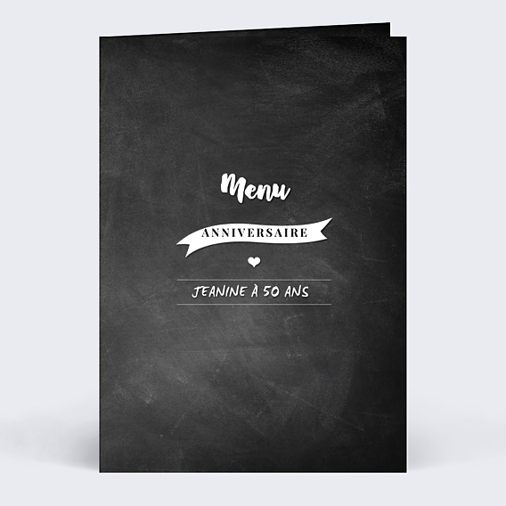 Menu Anniversaire Ardoise Avant Après