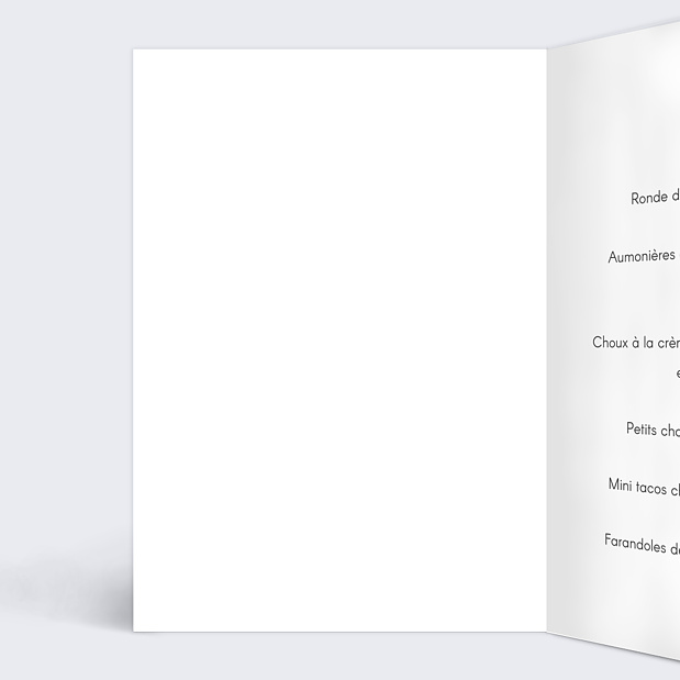Menu Anniversaire Typographie Cadre Intérieur Gauche