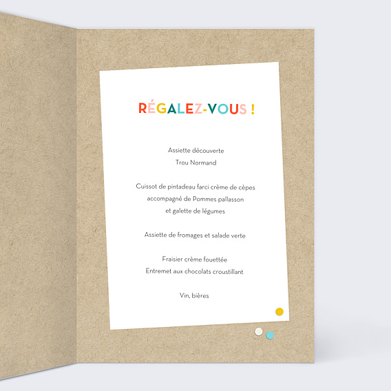 Menu Anniversaire Jeux des 7 Familles